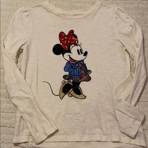 GAP brand Girls Minnie shirt w/ sequin detail